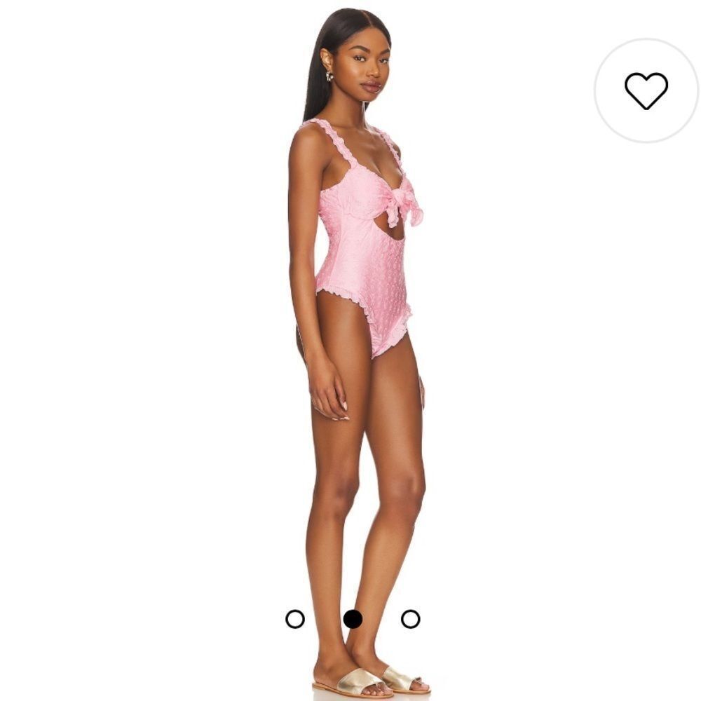 Lucia Eyelet One Piece in Cherry Blossom Shine
Frankies Bikinis Size Large